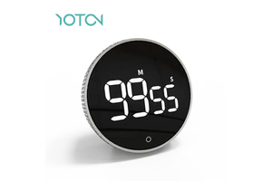 Rotating Digital Kitchen Timer with LCD Display Battery Powered Countdown Timer Eco-Friendly Plastic Design 1-6 Hours Fixed Time