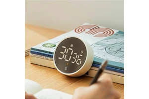 SHIMOYAMA Simple Designed White Plastic Magnetic Digital Electronic Kitchen Cooking Timer for Home Use