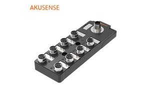 AKUSENSE Digital Module Ethercat Class A CIO100-M12-DO16P IO Link Bus Module for Industrial Control PA6 + GF Epoxy Full Potting