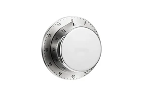 Magnetic Mechanical Timer Stainless Steel Kitchen Timer, 60-Minute Countdown, Loud Bell – No Battery, Rotary Dial for Baking