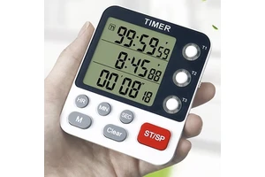 Upgraded Multi Functional Timer Three-channel Timer Reminder Timer Kitchen Cooking Industry Student Alarm Clock