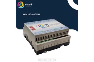 AUGMATIC TECHNOLOGIES IO Module with 8 Digital Input 8 Digital Output Ports Analog Input IP65 Modbus RTU RS485 ROM RAM EEPROM
