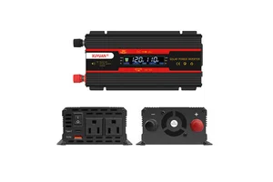 High-quality Solar Inverter with Power Ratings of 1200W, Converting DC12V to AC110V. Factory Supply. LCD Display.