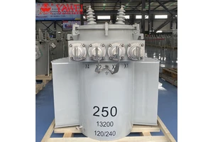 High Perfomance 13.8KV 240V/480V 100KVA Oil Immersed Distribution Transformer Single Phase Pole Mounted Transformer