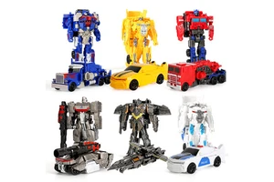 2024 Trend Products Deformed Robot Car Transforming Car One Button Deformation Robot Toys Birthday Gifts
