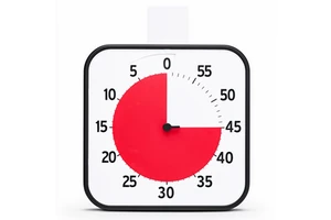 TIME TIMER ORIGINAL Large 30x30cm 60-Minute Visual Analog Timer Clock Audible Alarm (Volume Control) AA Battery Easy for Cooking