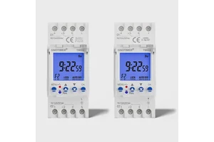 SINOTIMER TM922 2 Channels Programmable 24Hours Time Clock Seconds Interval Digital Timer Switch Din Rail 7 Days Time Relay