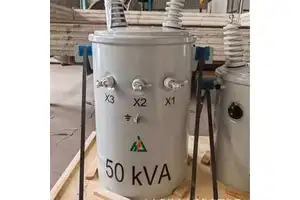 Hongwei Single Phase Pole Mounted Oil Immersed Transformer 30kVA-333kVA Step Distribution Power Transformer 50/60Hz