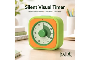 Custom Visual Countdown Timer 60 Min Silent Knob Focus Timer For Kids Study Time Management Classroom OEM