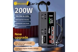 Car Inverter Model A06 12V/24V to 220V High-Power Universal for Cars and Trucks Multi-Function Fast-Charging Charger China