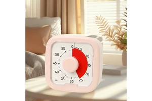 Kids Study & Kitchen Timer Digital Display Waterproof Plastic 60-Minute Countdown for Children