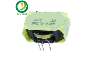 Custom RM10 4+4 High Frequency Transformer PCB Mount Ferrite Transformer for Power Supply