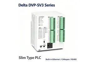 New Original Delta DVP28SV311R PLC Slim Type 64k Steps Built-in Ethernet RS485 CANopen Programmable Controller