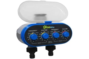 2-Outlet Digital Electronic Irrigation Controller Automatic Garden Water Timers Garden Timer Hose Tap Watering Timer Controller