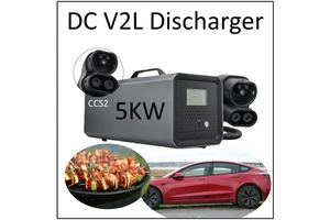 Longood LGV2L-001 2026 New Design 5KW CCS2 DC V2L Discharger for New Energy Vehicle Portable&compact Inverter Hot Sales