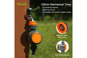 Mechanical Garden Water Timer 120 Minutes Manual Irrigation Controller Without Electricity For Garden Watering OEM ODM