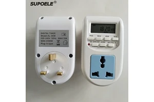 Mini Digital Time Switch Timer UK Socket Weekly Programmable Electronic Plug LCD Display 220V 50Hz 10A 2300W