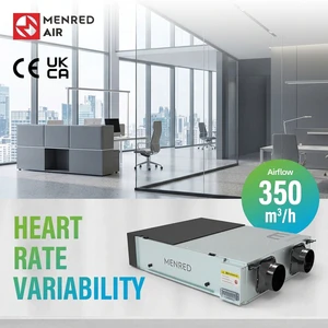 Ceiling Mounted Square Energy Recovery Ventilator 350m3/h Fresh Air System HEPA Filter Nidec DC Motor Heat Recovery APP