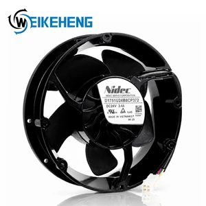 High Airflow Nidec D1751U24B8CP372 24V 3.4A 1751 BLDC Industrial Server Inverter Axial Flow Fan Cooling Fan Radiator