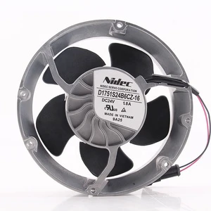 New Nidec 5V 12V 48V DC24V 1.8A EC AC 172X172X51MM 17251 17CM Converter Large air Volume Axial Flow D1751S24B6CZ-16 Cooling Fan