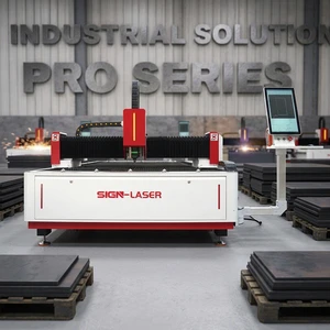 SIGN CNC 3KW Fiber Laser Cutting Machine with Water Cooling AI/PLT Support for Metal Sheet Stainless Steel Brass Cutting