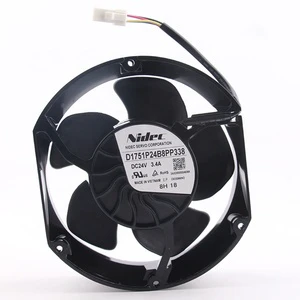 Original New Japan Nidec 5V 12V 48V DC 24V 3.4A AC EC 17251 172X150X51MM 17CM ABB Inverter Special D1751P24B8PP338 Cooling Fan