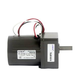 LINIX YN70-20 20w 70JB1032 Reduction Gearbox 115V/220V Single Phase Totally Enclosed 1250 RPM Electric AC Motor