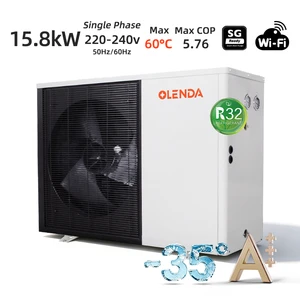 Heat Pump Monoblock R32 15.8kW 220V Green air to Water Heating Pump Zero ODP Home Use