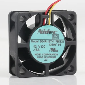 Nidec 5V 24V 48V DC 12V 0.15A AC EC 4015 40X40X15MM 4CM Quiet Chassis Power Supply Industrial Computer D04R-12TH 17B Cooling Fan