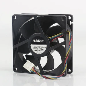 Original Nidec 5V 24V 48V DC 12V 0.24A AC EC 8025 80X80X25MM 8CM PWM Temperature Control Four-wire L80T12NS6A7-57T10 Cooling Fan