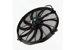 Black 16" DC 12V 120W Curved 10 Blade Universal Auto Racing Parts Engine Radiator Cooling Fan Radiator Cooling Fan