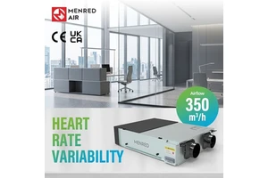 Ceiling Mounted Square Energy Recovery Ventilator 350m3/h Fresh Air System HEPA Filter Nidec DC Motor Heat Recovery APP