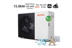 Heat Pump Monoblock R32 15.8kW 220V Green air to Water Heating Pump Zero ODP Home Use