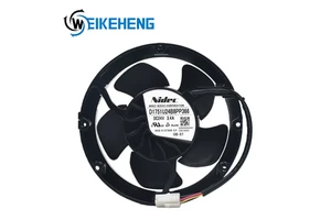 Original Nidec DC 24V 3.4A AC12V 48V 17251 172x172x51 D1751U24B8PP366 ABB ACS880 Inverter Ball Bearing Axial Exhaust Cabinet Fan