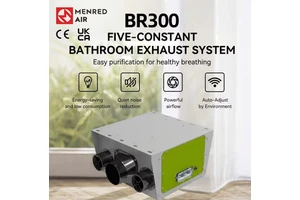 Menred BR300 Intelligent Bathroom Ventilation Fan Ultra Quiet 28dB Energy Saving Nidec DC Motor Exhaust Fan with Built-in Sensor