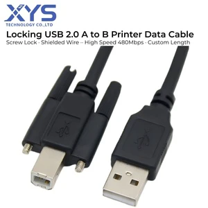 For Industrial Camera USB BM to AM USB 2.0 With Lock Screw Data Cable USB Extension Cable