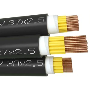 Factory Supply KVV KVVP Control Cable 450/750V Copper PVC Insulated Unshielded / Shielded Foil+Braid Double Screen Wire