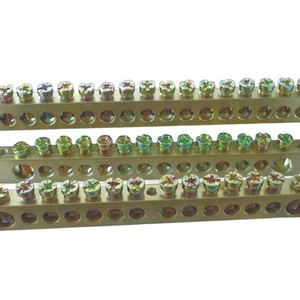 High Strength Copper Screw Type Neutral Earth Terminal Block Bus Bar Strip Connector Grounding Link Industrial Power