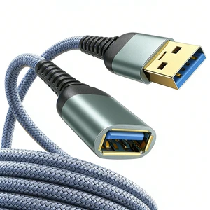 USB Male to USB Female Cable Extension Cable Factory Custom 3.0 3.2 High Speed 5Gbps 1m 2m 3m Nylon Braided Long Extension Cord