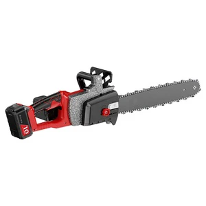 16 Inch Dual-drive 21V Electric Cordless Chain Saw Lithium Battery Powered Wood Cutting Machine with Illuminated Display