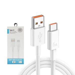 Factory Custom 1m 1.5m 2m 6A USB-C Charging Fast Charge Type C Cable Cabo USB C Kabel Data Line Cables Type-c Phone Type C Cable