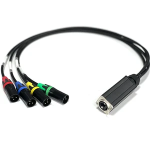 Professional OFC DMX Network Data Extension Cable Splinter Shielded RJ45 Female 4 XLR Male/Female Audio Connector Accessories