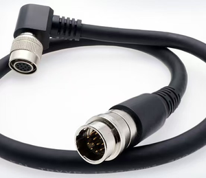 Industrial Camera Cable 12pin Female 90 Degree Male Floating Plug Straight High-flexibility Drag Chain Wire Polybag Packed