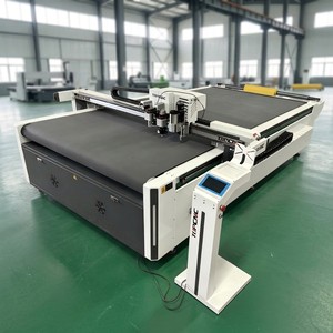 TC Customized Size Corrugated Paper Carton Boxes Making CNC Vibration Advertising KT Board Cutting Machine With Creasing Tool