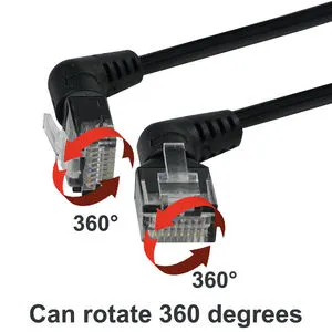 90 Degree Snagless CAT6 CAT6A Shielded 26AWG LSZH Ethernet Cable For Fast Networking Network Rj45 Cat5 Cat6 Patch Cord