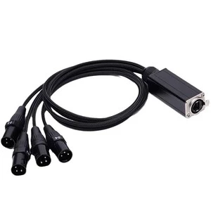 Factory Professional 3P 4 XLR Male to RJ45 Connector Network Extension Cable RJ45 Network Audio Snake Cable