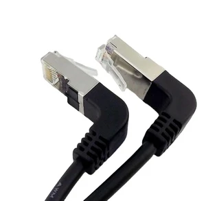 RJ45 Male to Male up to Down Angled Ethernet LAN Network Extension Adapter Cable
