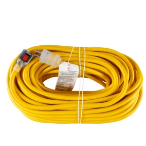 Self Locking Extension Cords - NEMA 5-15 14AWG PVC SJT 25ft W/ Sunlight Resistance