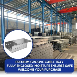 Complete Specification Groove Type Cable Tray Customizable Size Thickness for Hotel Community Project Wholesale