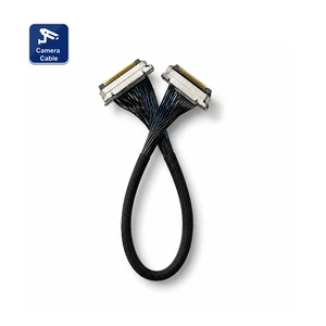 LVDS Cable Assembly UL1354 Micro Coaxial Cable 20Pin 0.4mm Blue Black Harness Cable for Monitor Camera Wire Cable